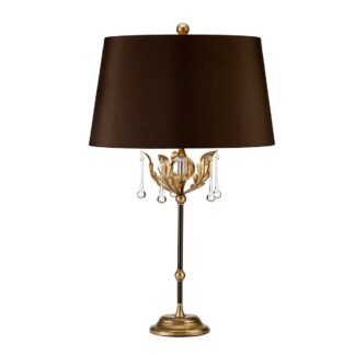 Bordslampa Amarilli med brun skräm, brons och guld patina